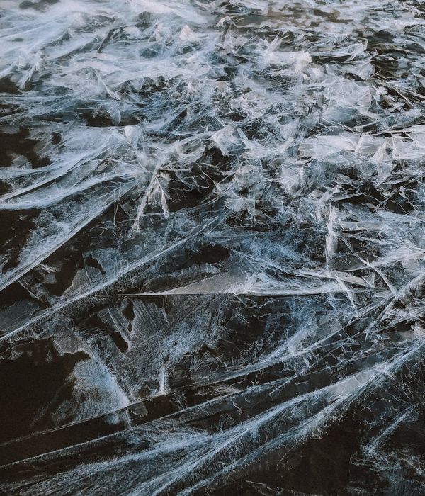 Abstract ice crystal representing stability and internal strength