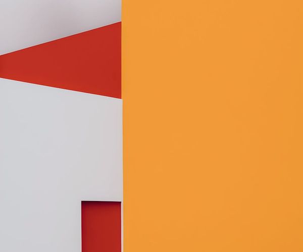 Clean geometric shapes suggesting balance and structure